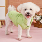 Small Med Solid Color Winter Warm Thickened Padded Pet Jacket Soft Comfortable