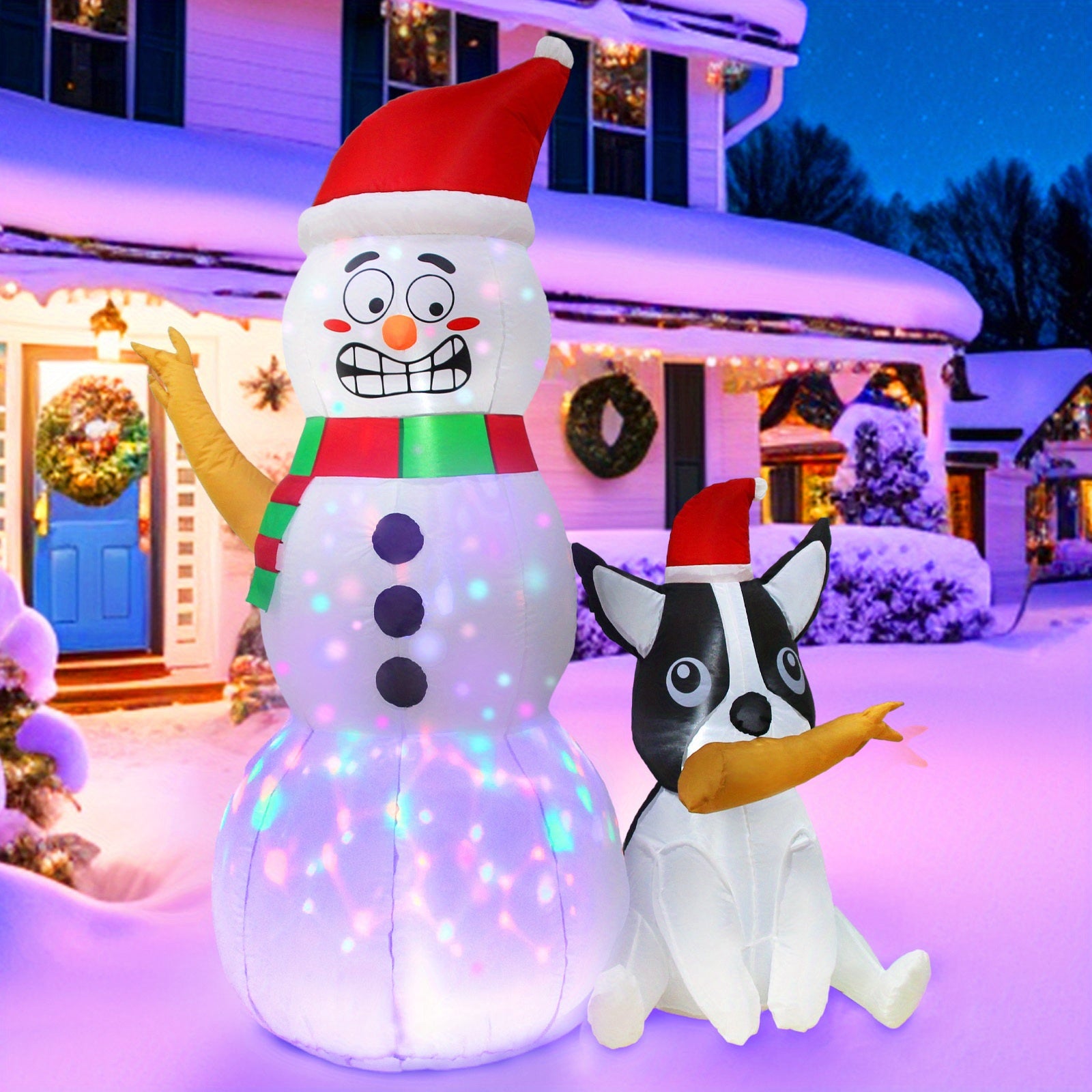 1pc, New Inflatable Decoration, 6FT Christmas Inflatable Snowman