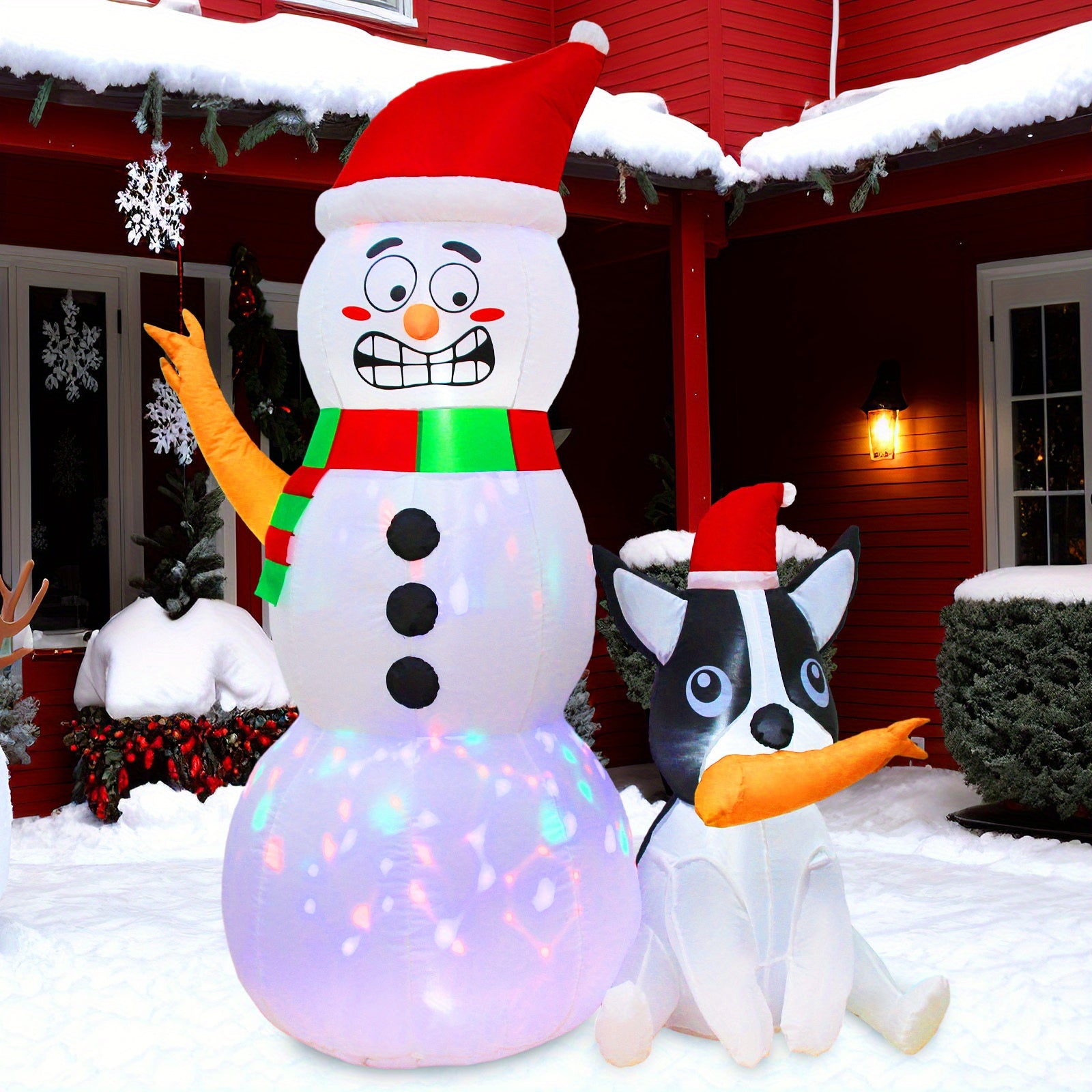 1pc, New Inflatable Decoration, 6FT Christmas Inflatable Snowman