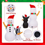 1pc, New Inflatable Decoration, 6FT Christmas Inflatable Snowman