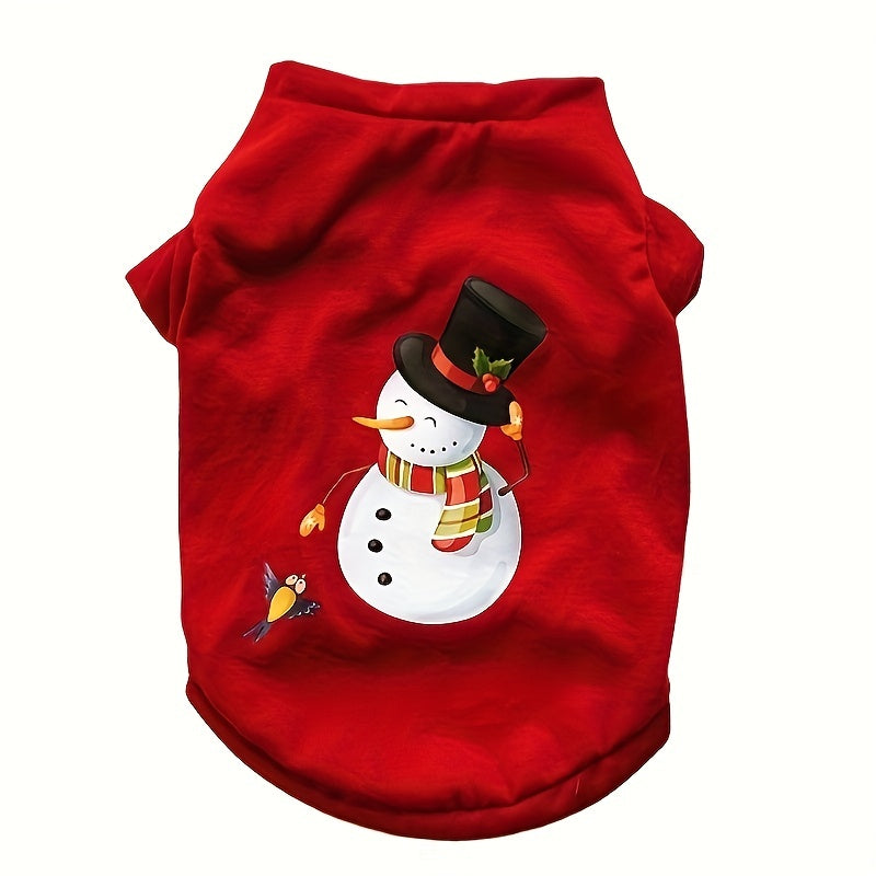 1pc Pet Xmas Warm Cotton Vest Shirt Dog CHRISTMAS Small Medium