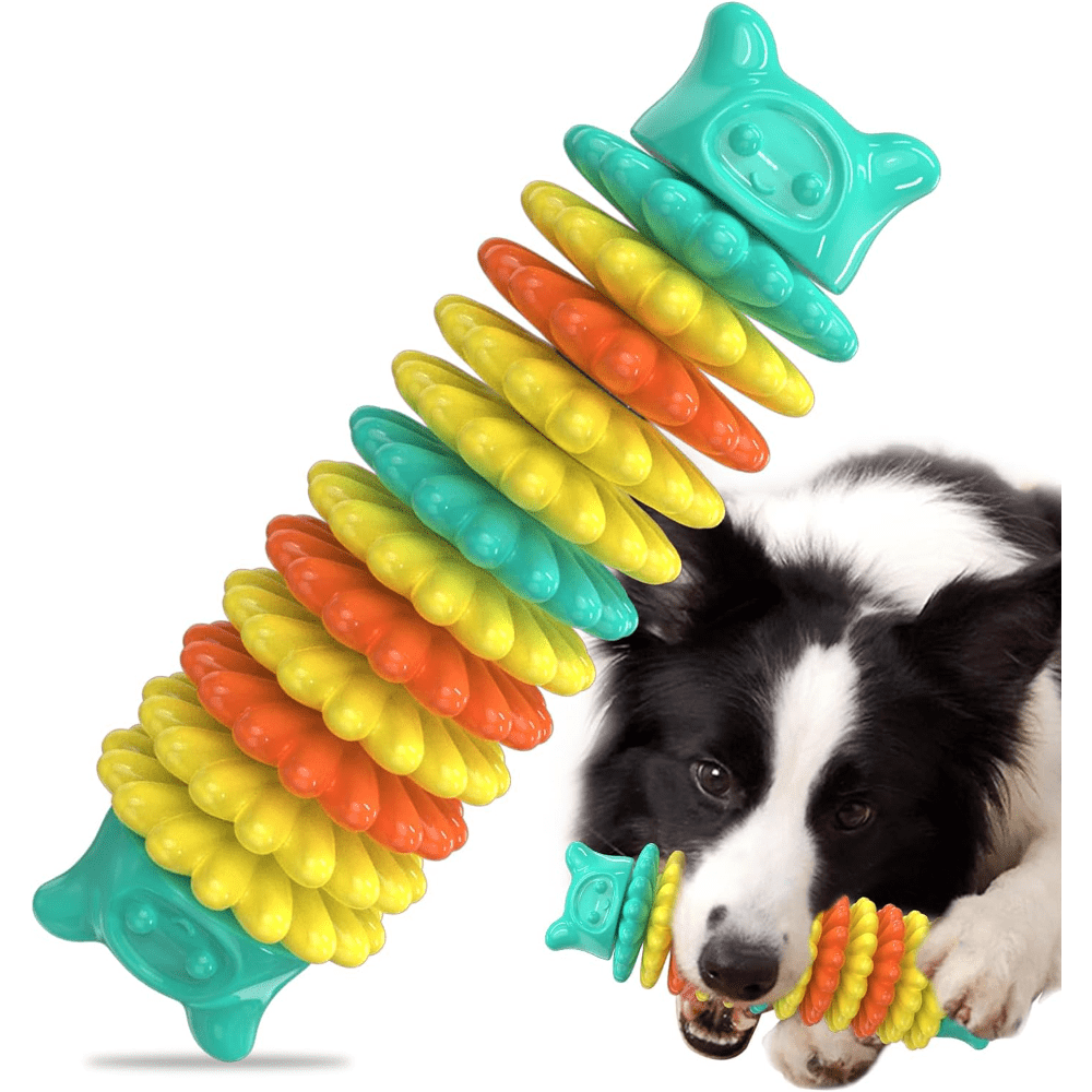 Chew Toy for Large Medium Small Breed Dogs, Rubber Teething Toy