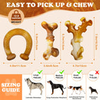 Apasiri Dog Toys, 3-Pack Dog Chew Toys for Aggressive Chewers, Bacon Flavored