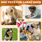 Apasiri Dog Toys, 3-Pack Dog Chew Toys for Aggressive Chewers, Bacon Flavored