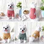 4pcs Cozy Dog Knit Sweaters - Soft Warm Pullover for Small & Medium Dogs (Red/Yellow/Green/Black), Dog Sweaters, Stylish Petwear, Knit Texture