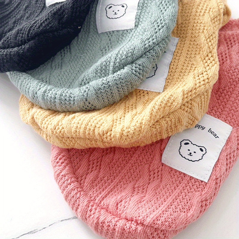 4pcs Cozy Dog Knit Sweaters - Soft Warm Pullover for Small & Medium Dogs (Red/Yellow/Green/Black), Dog Sweaters, Stylish Petwear, Knit Texture