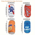 2Pack Plush Dog Puzzle Toy Squeaky Funny Drink Parody