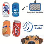 2Pack Plush Dog Puzzle Toy Squeaky Funny Drink Parody