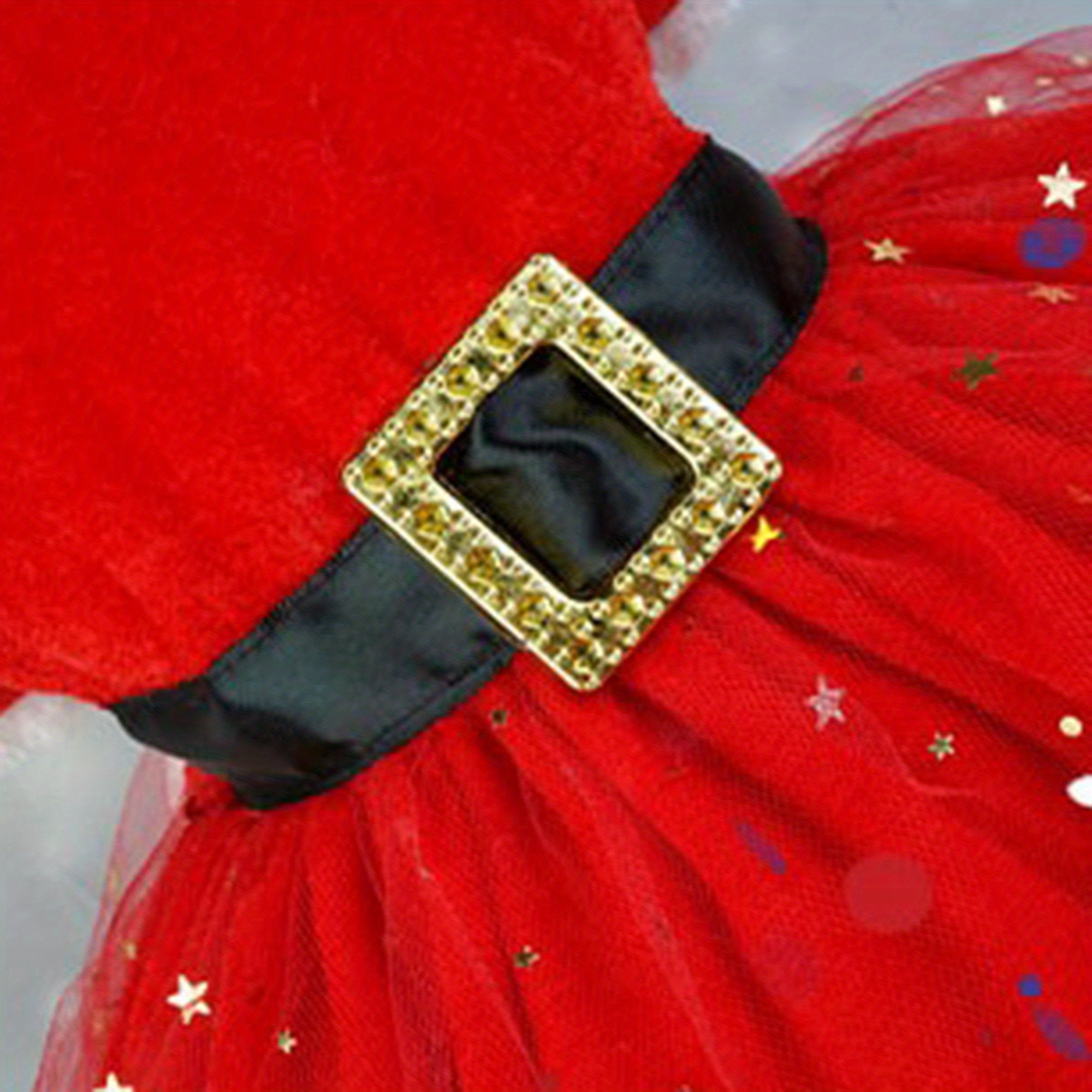 Christmas Costume Cute Contrast Color Plush Pet Dress and Bow Outfit Cosplay Clothes for Cat