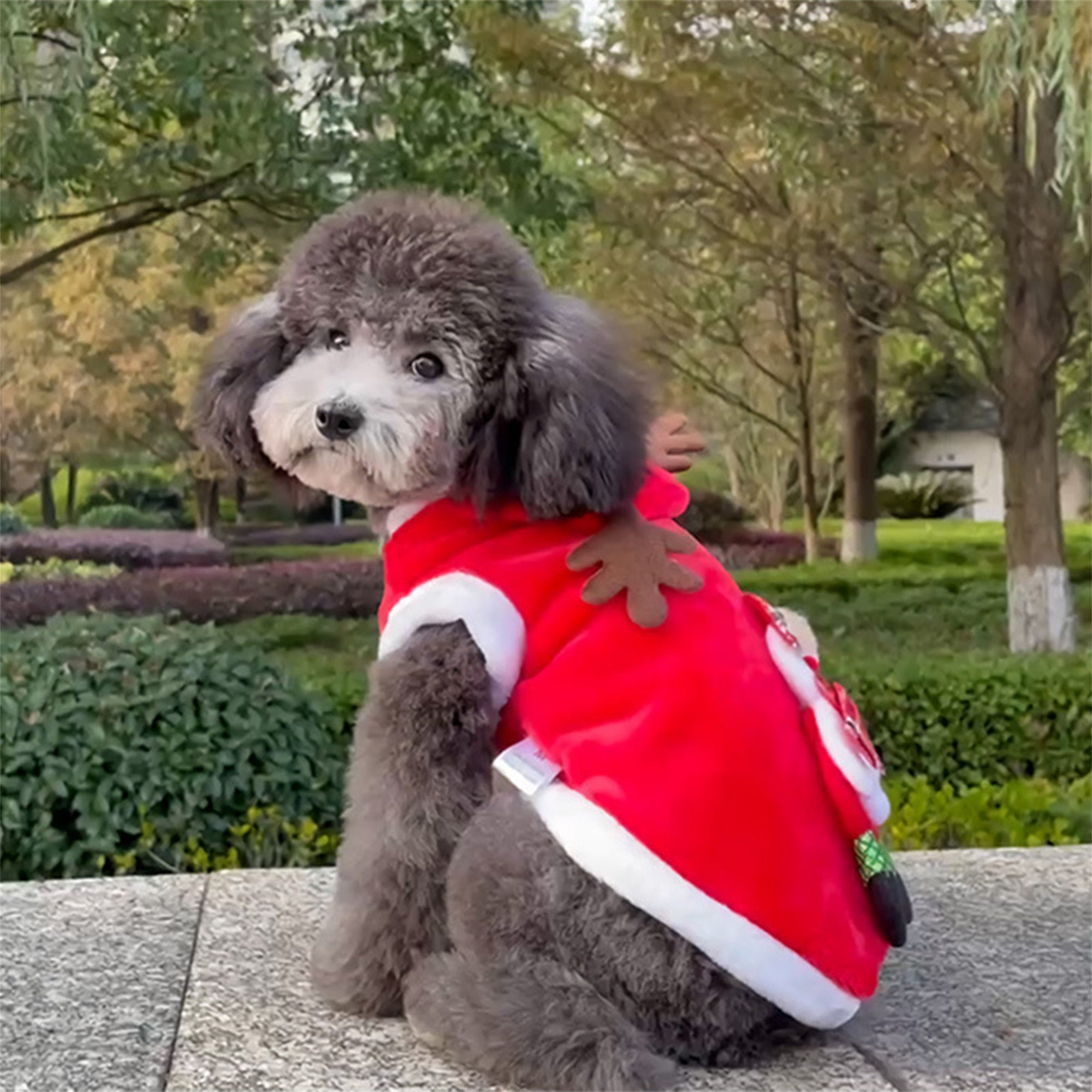 Dog Christmas Costume Cute Reindeer/Santa Costume Hoodie Coat Festival Party Events