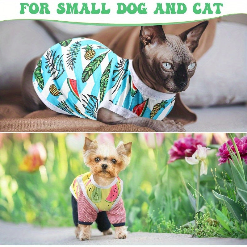 25 PACK Shirts Printed Breathable Cartoon T Shirt for Dogs (Size: S)