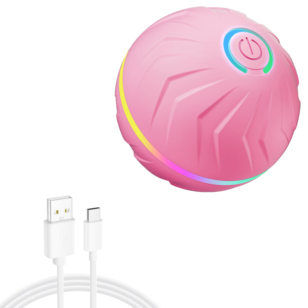 Intelligent teasing ball, interactive dog toy, random rolling, colorful lights, Multi-scene rolling & jumping, suitable for: wooden floors, tile floors