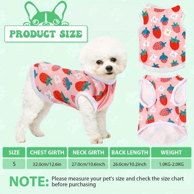 25 PACK Shirts Printed Breathable Cartoon T Shirt for Dogs (Size: S)