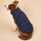 Small Med Solid Color Winter Warm Thickened Padded Pet Jacket Soft Comfortable