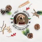 Custom Pet First Christmas Ornament - 3.9" Acrylic Photo Decor, Festive Holiday Pendant for Cats & Dogs, Christmas Decor