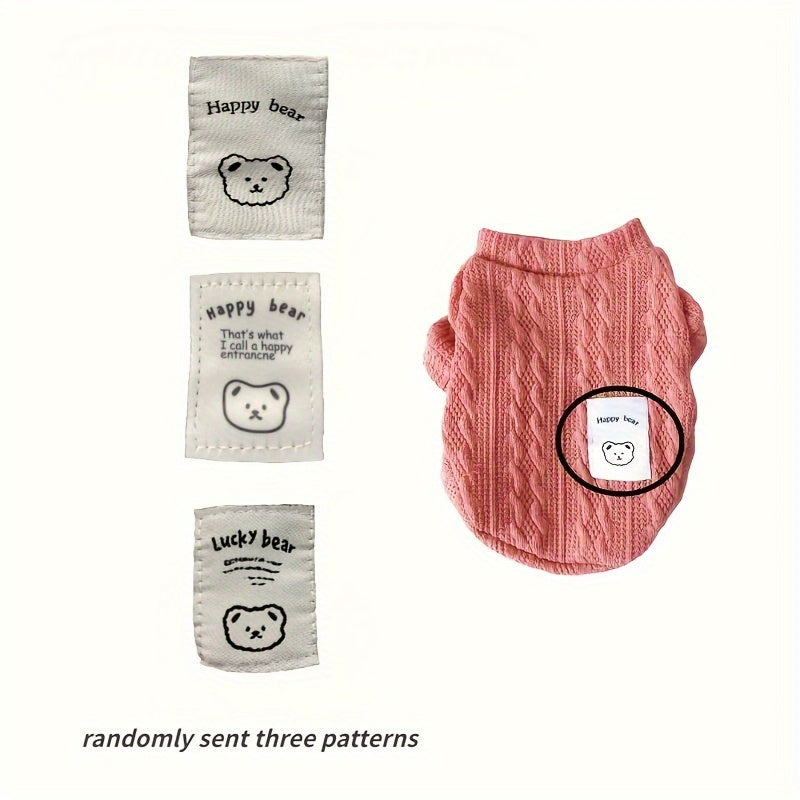 4pcs Cozy Dog Knit Sweaters - Soft Warm Pullover for Small & Medium Dogs (Red/Yellow/Green/Black), Dog Sweaters, Stylish Petwear, Knit Texture