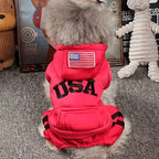 Small Med USA Winter dog hoodies with pockets, warm & soft