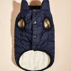 Small Med Solid Color Winter Warm Thickened Padded Pet Jacket Soft Comfortable