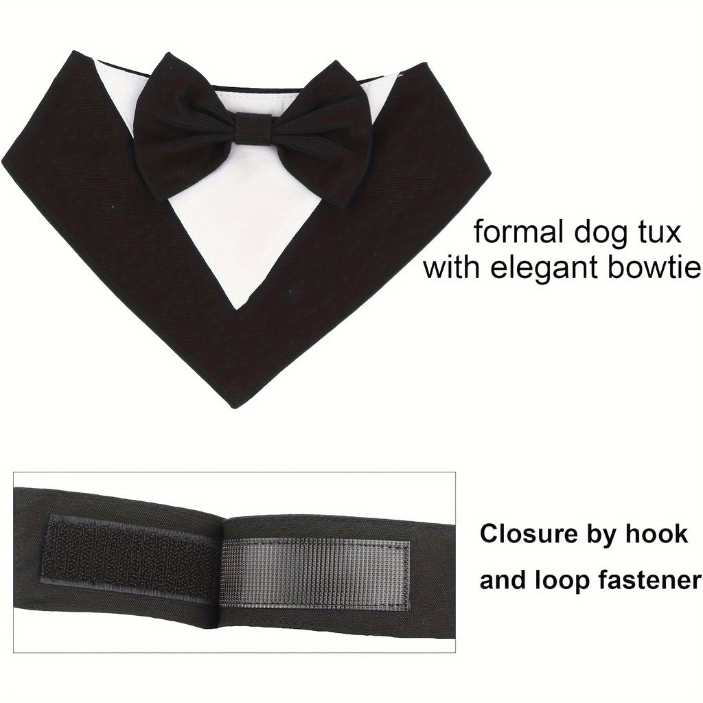 Dog Tuxedo, Formal Dog Wedding Bandana, Adjustable