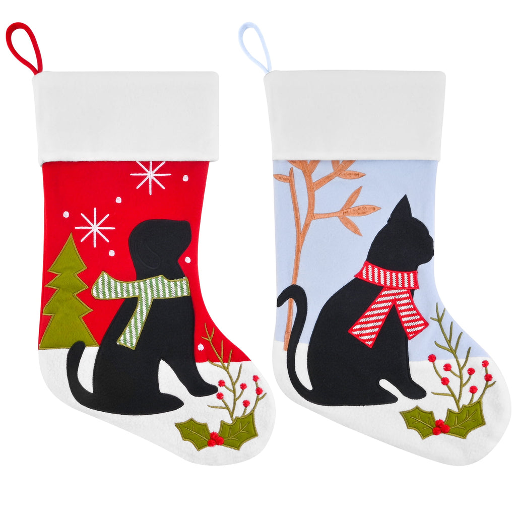 Christmas Stocking for Pet Plush, 18in Christmas Stockings Large