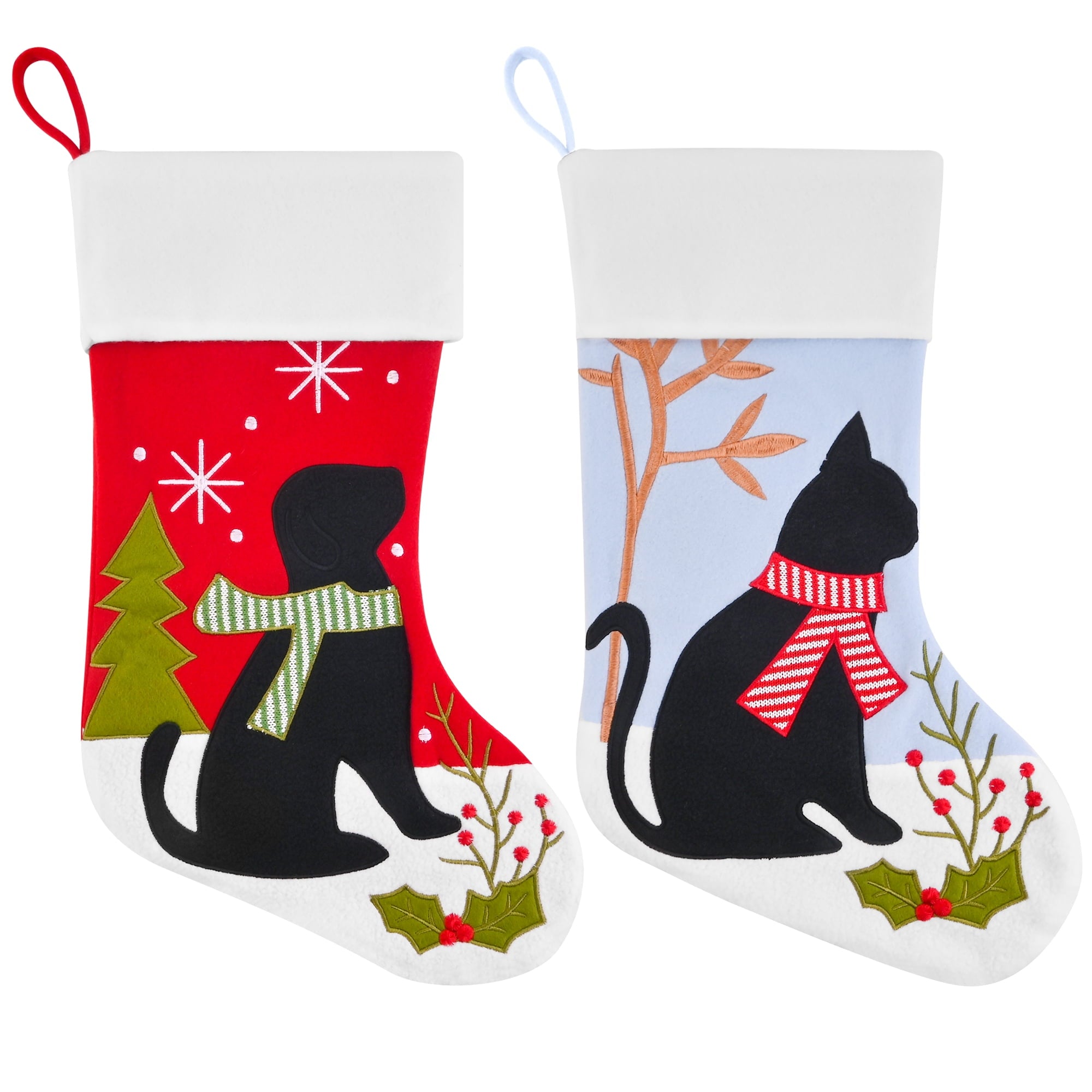 Christmas Stocking for Pet Plush, 18in Christmas Stockings Large