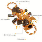 Dog Toy with Crinkle Paper and Squeaker, Interactive Tug of War Dog Toy