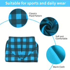 Plaid Hoodies Sweatshirts For Dogs, Warm And Soft Blue