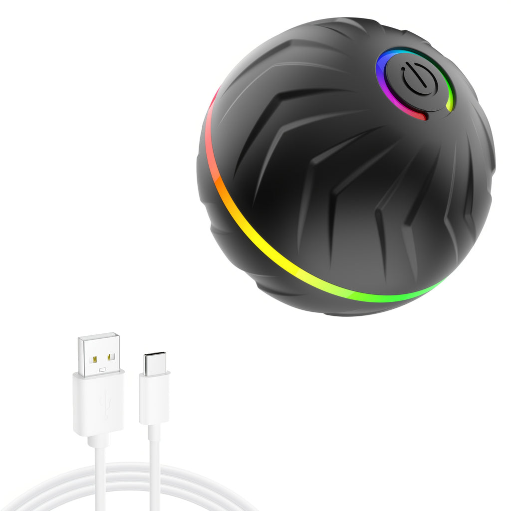 Intelligent teasing ball, interactive dog toy, random rolling, colorful lights, Multi-scene rolling & jumping, suitable for: wooden floors, tile floors