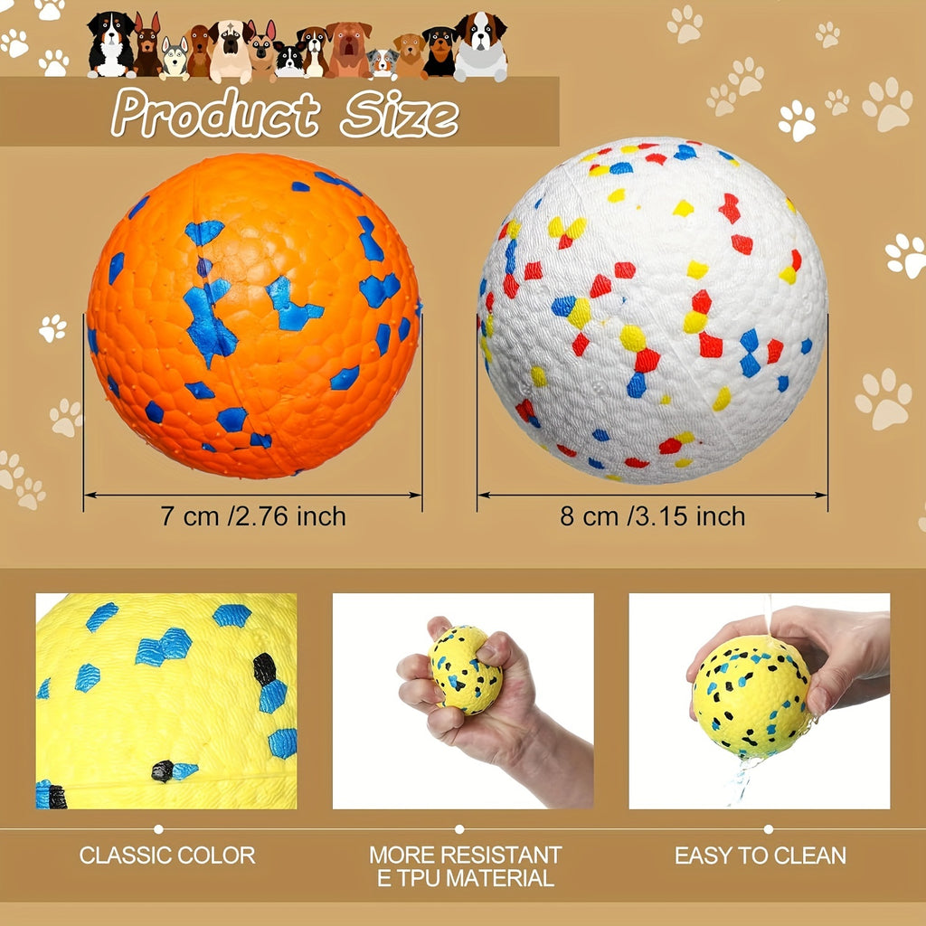 4 Pcs Dog Tennis Balls For Teething, Floating Pet Fetch Toy