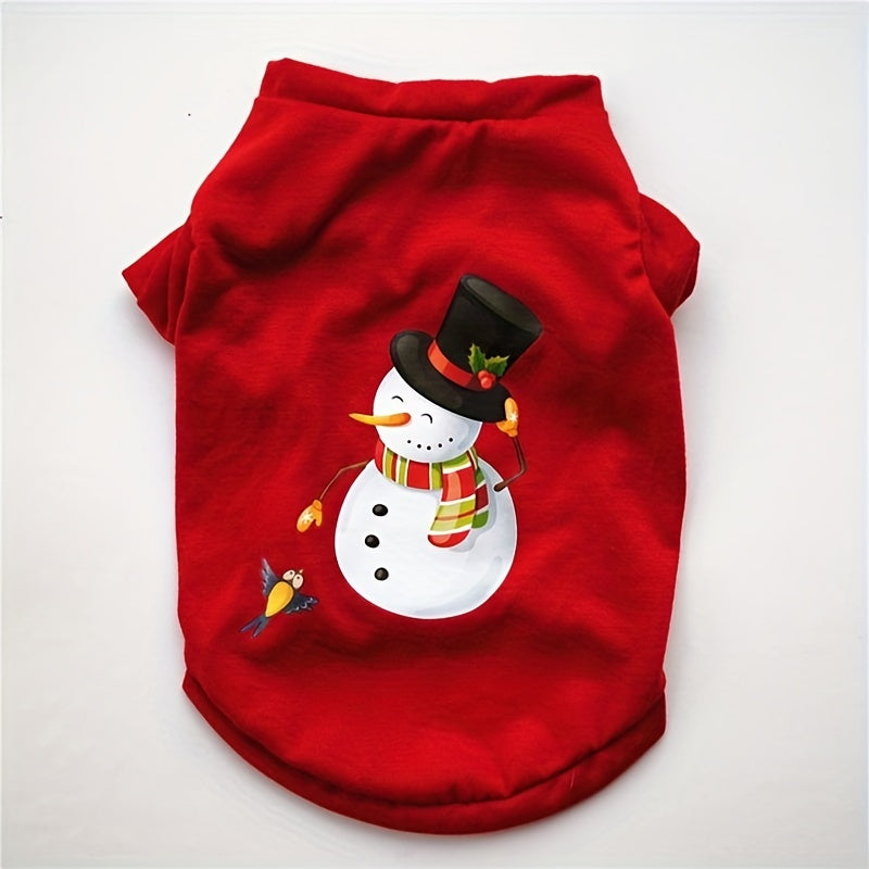 1pc Pet Xmas Warm Cotton Vest Shirt Dog CHRISTMAS Small Medium