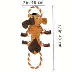 Dog Toy with Crinkle Paper and Squeaker, Interactive Tug of War Dog Toy