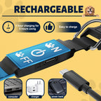 LED Light Up Collar Adjustable USB Rechargeable Bright Safety Glowing Light 3D Pattern