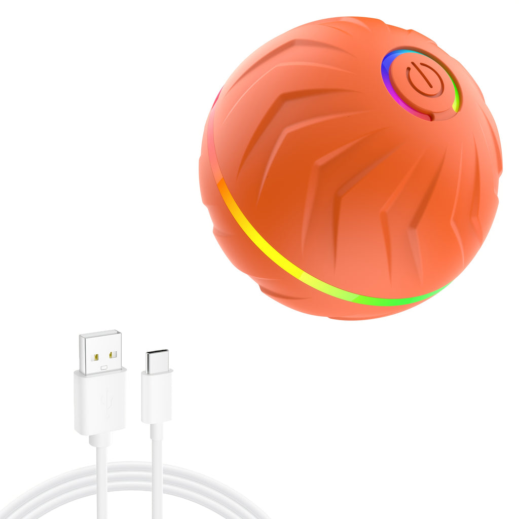 Intelligent teasing ball, interactive dog toy, random rolling, colorful lights, Multi-scene rolling & jumping, suitable for: wooden floors, tile floors