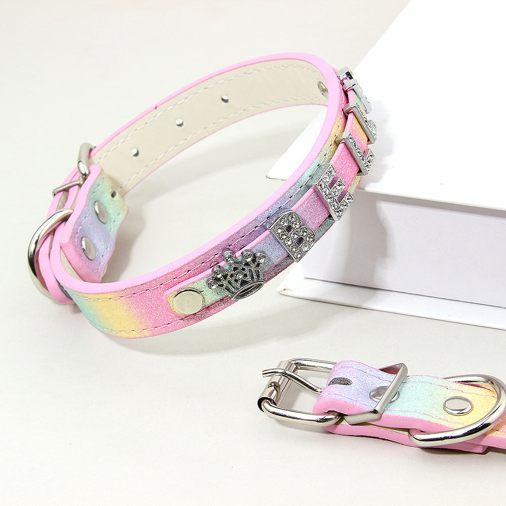 Personalized Small Dogs Chihuahua Collar with Bling Rhinestone Puppy Dog Collars