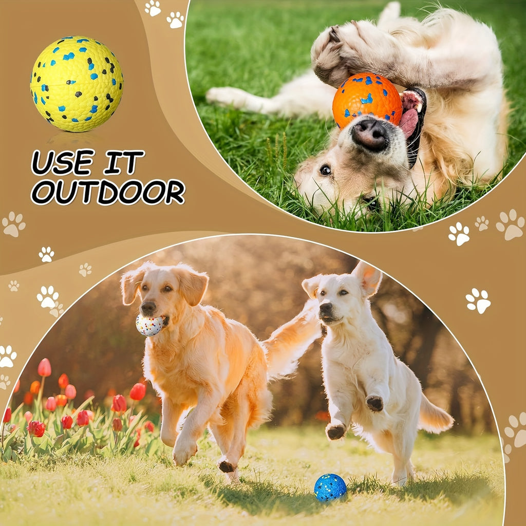 4 Pcs Dog Tennis Balls For Teething, Floating Pet Fetch Toy