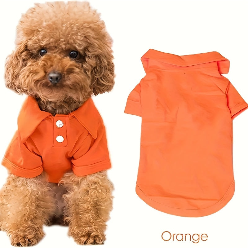 6pieces Dog Shirts Collared Polo T-Shirts For Small Medium Dogs