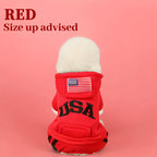 Small Med USA Winter dog hoodies with pockets, warm & soft