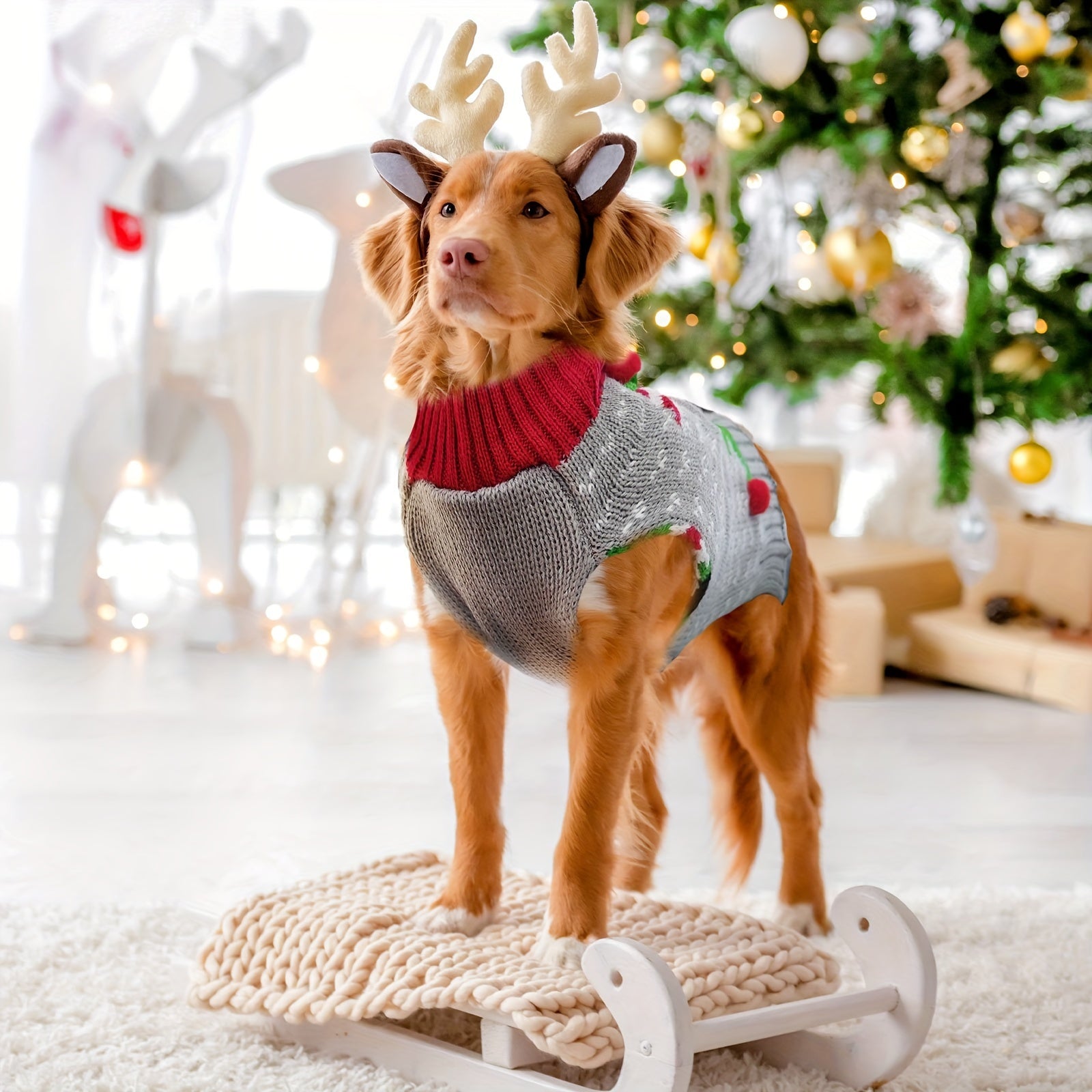 Dog Christmas Sweater Outfits for stocking stuffers