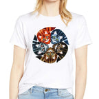 T-Shirt Women Dachshund Love Heart Fashion Dog Graphic Short Sleeve