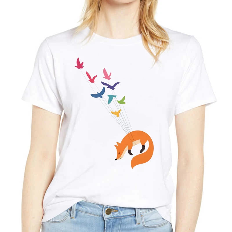 T-Shirt Women Dachshund Love Heart Fashion Dog Graphic Short Sleeve