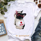 Curious Boston Terrier Graphic Print shirts Summer Fashion Short Sleeve