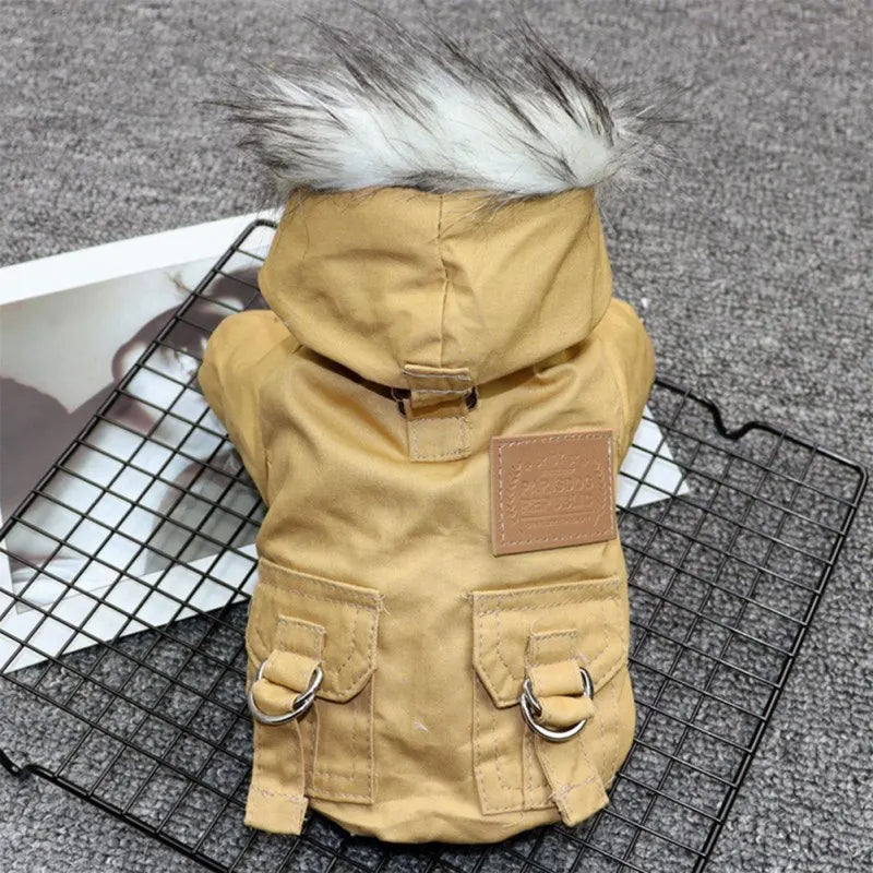 Winter Clothes Coat Jacket For Small Medium Dogs with Hoodie Pets Clothing