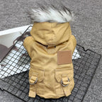 Winter Clothes Coat Jacket For Small Medium Dogs with Hoodie Pets Clothing
