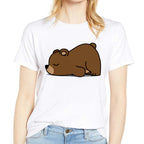 T-Shirt Women Dachshund Love Heart Fashion Dog Graphic Short Sleeve