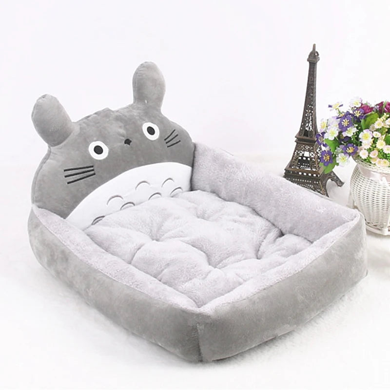 Cute Cartoon Pet Beds for Small Medium Dogs Winter Warm Washable