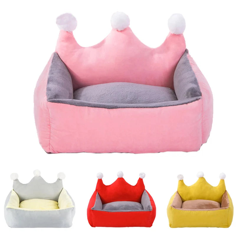 Winter Warm Sofa Bed Luxurious Crown Princess Bed for Small Dogs