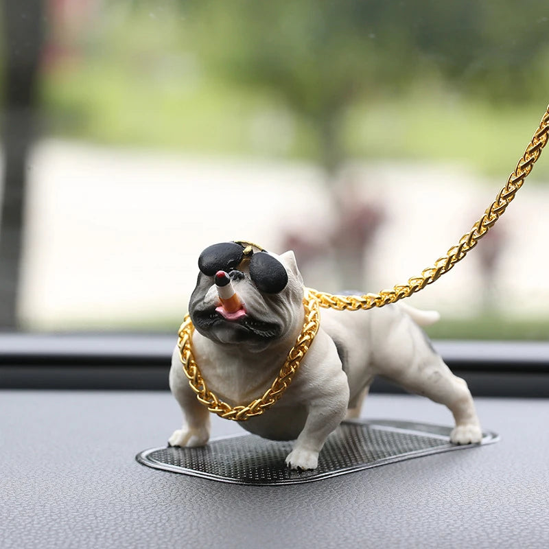 Car Dashboard Ornament Bully Pitbull Auto Interior Accessories Cute Chritmas Gift