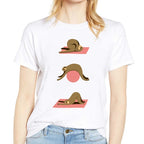 T-Shirt Women Dachshund Love Heart Fashion Dog Graphic Short Sleeve