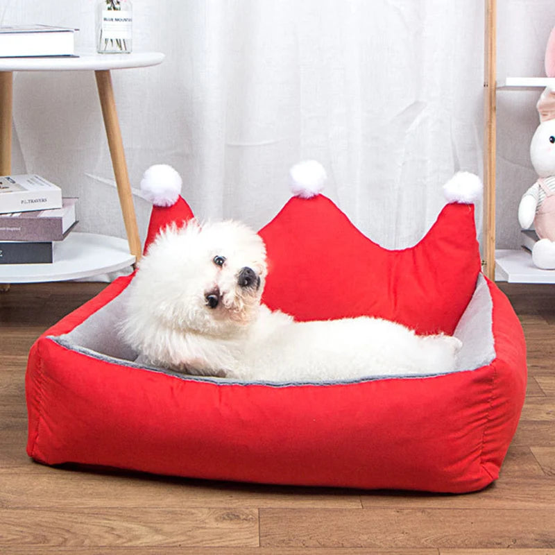 Winter Warm Sofa Bed Luxurious Crown Princess Bed for Small Dogs