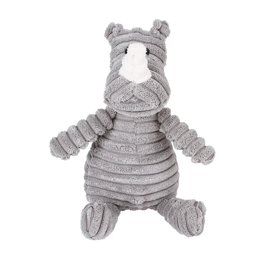 Corduroy Small Animal Plush Squeaky Dog Toy